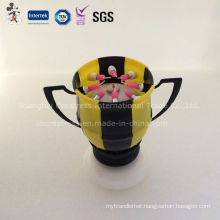 Football Cup Rotating Blooming Musical Candle